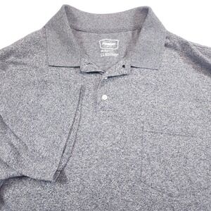 The Foundry Supply Co Mens 2XL Gray Pocket Polo Shirt Big Tall Cotton Blend